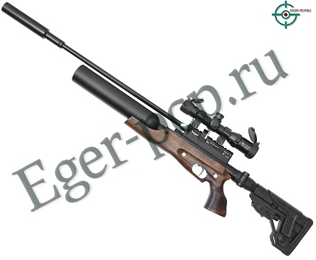 Пневматическая винтовка Jager SP Карабин колба (Ствол Alpha Precision, 550 мм, 6.35 мм, дерево, складной приклад)